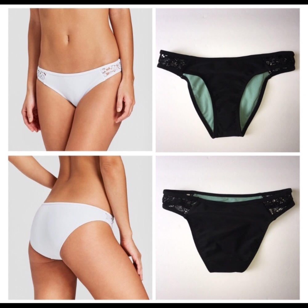 Xhilaration bikini bottoms Black Lace side NWOT extra small XS juniors NEW